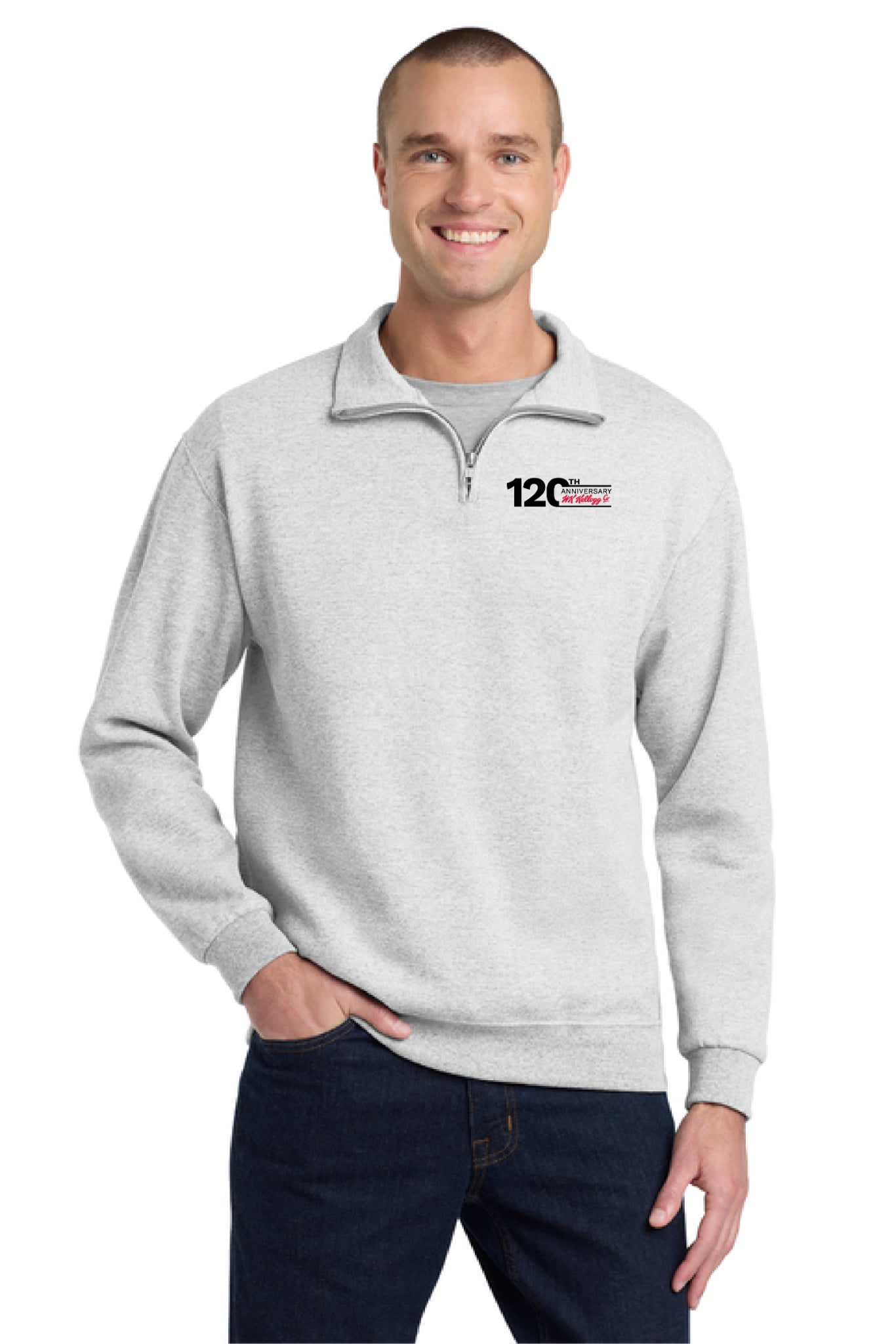 1/4-Zip Cadet Collar Sweatshirt