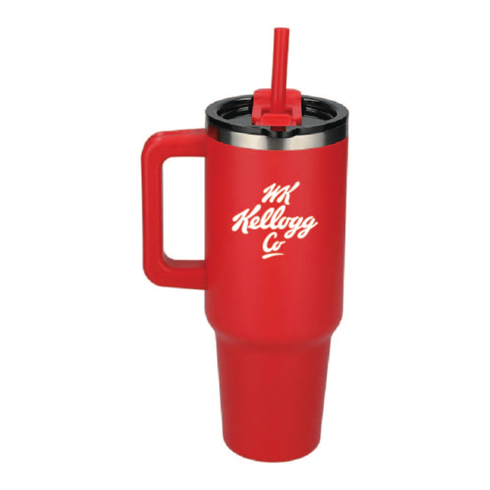 40 oz Vacuum Insulated Eco-Friendly Travel Tumbler With Straw