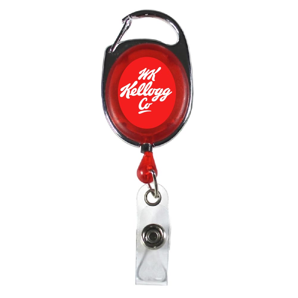 Oberlin Carabiner Style Retractable Badge Reel