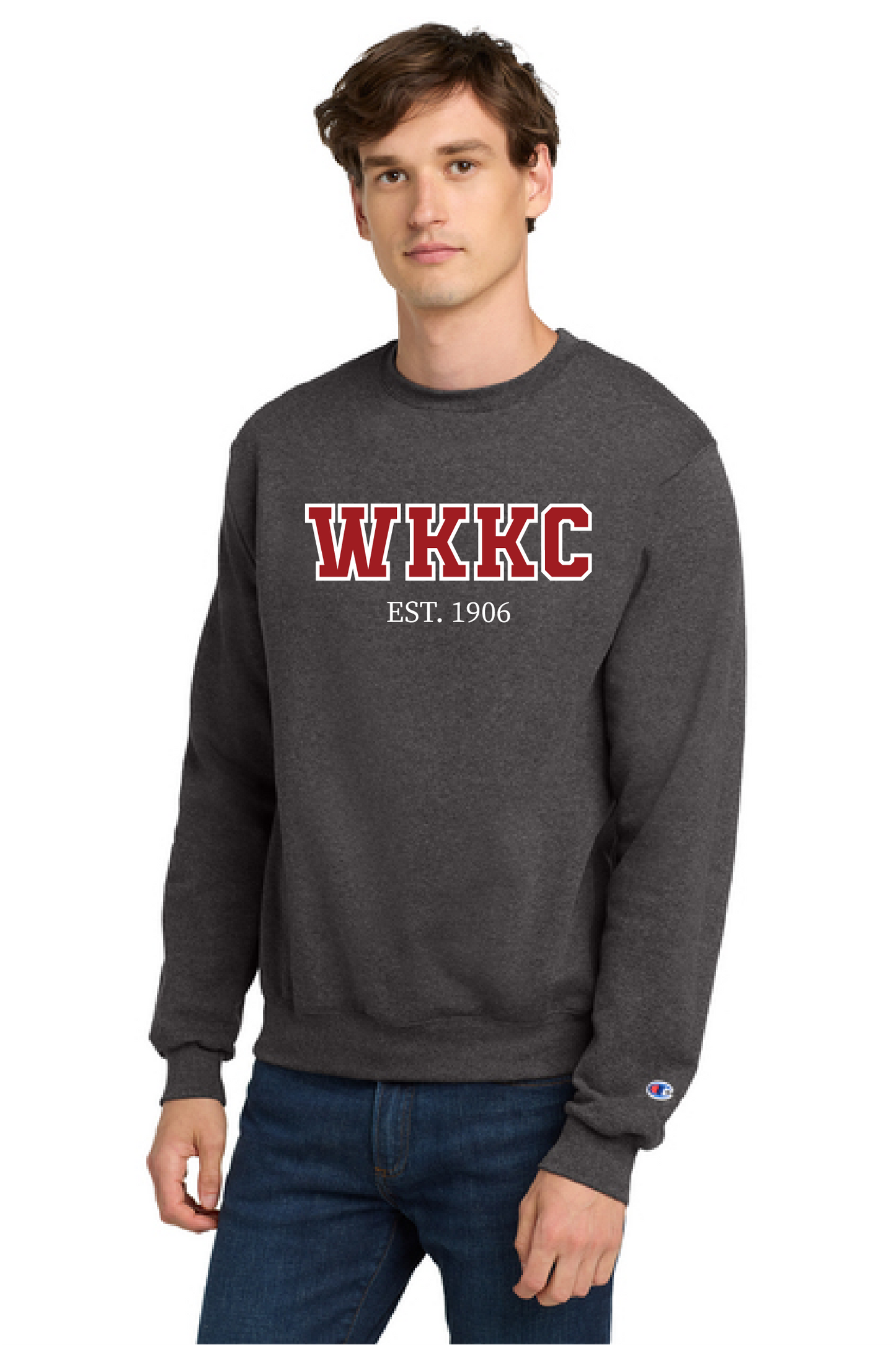 Custom Champion WKKC crewneck sweatshirt