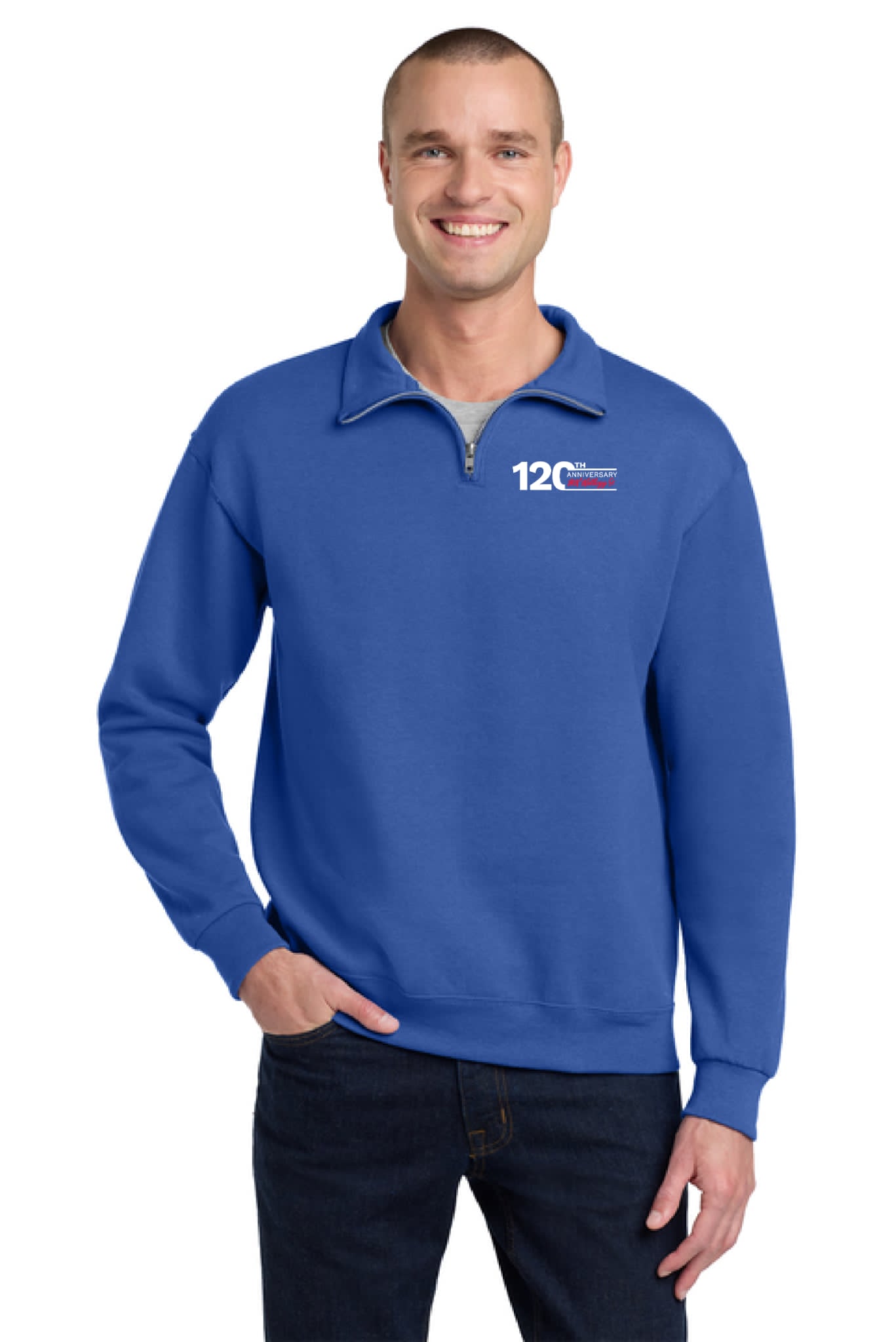 1/4-Zip Cadet Collar Sweatshirt