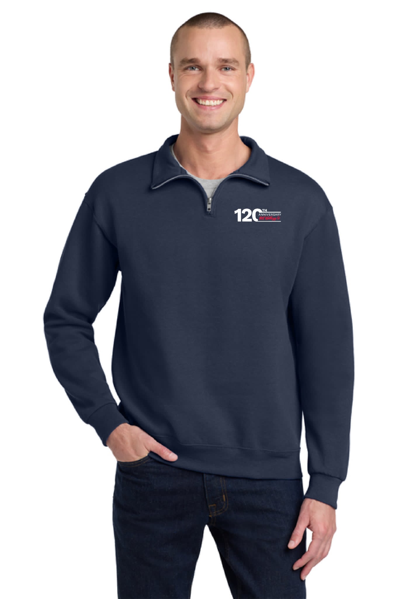 1/4-Zip Cadet Collar Sweatshirt