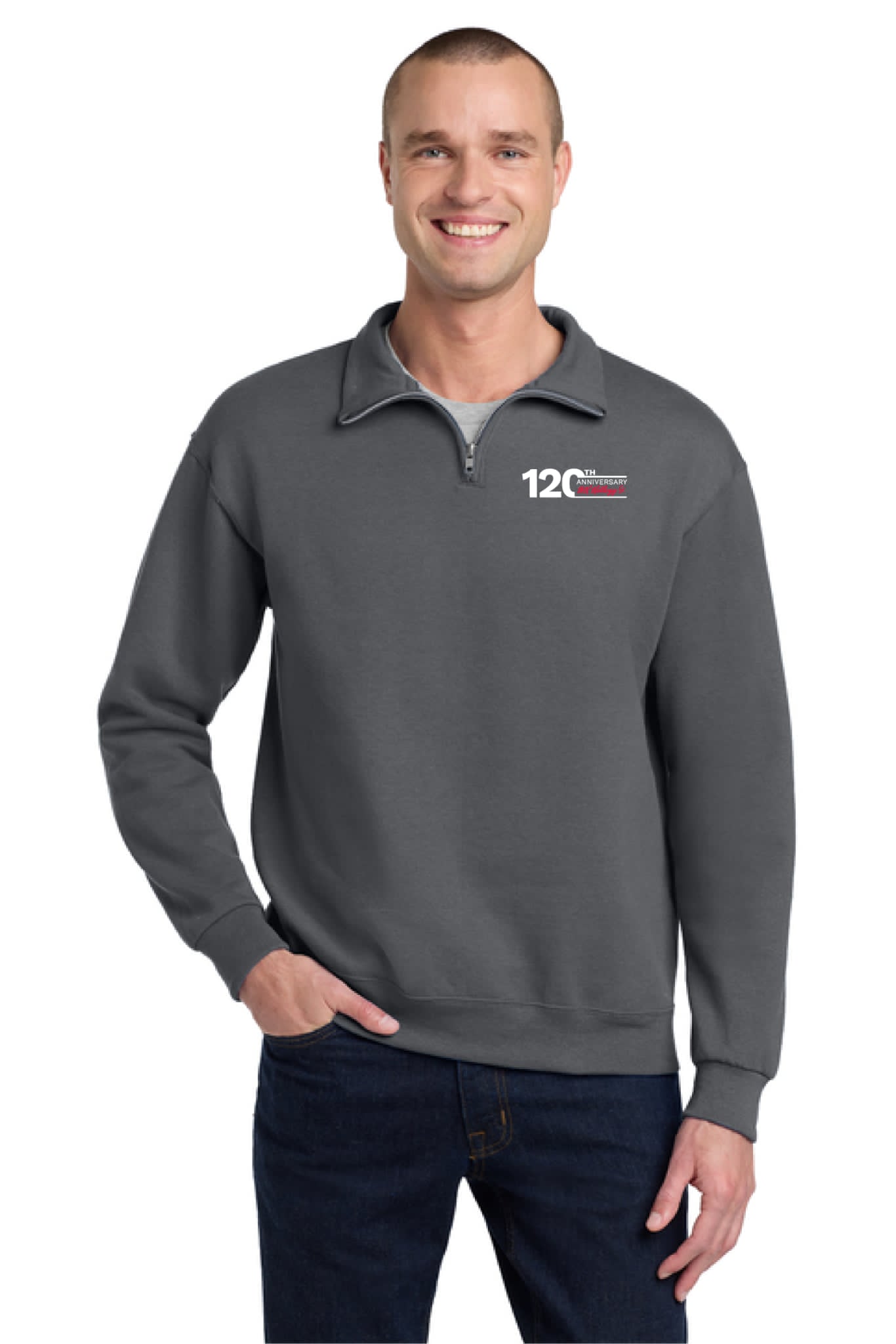 1/4-Zip Cadet Collar Sweatshirt