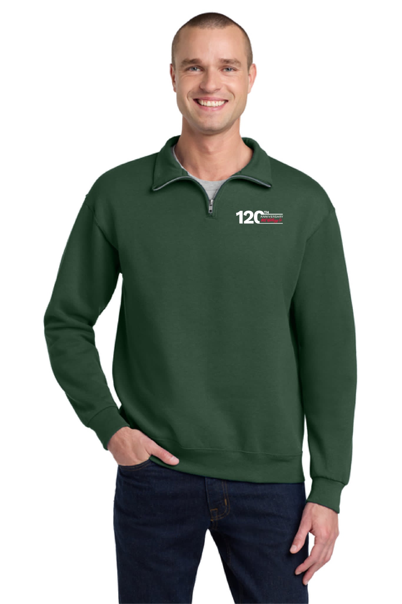 1/4-Zip Cadet Collar Sweatshirt