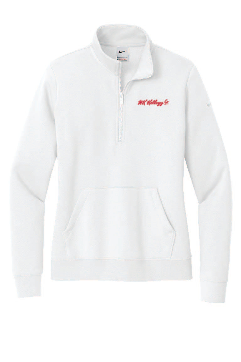 Nike Ladies Club Fleece Sleeve Swoosh 1/2-Zip