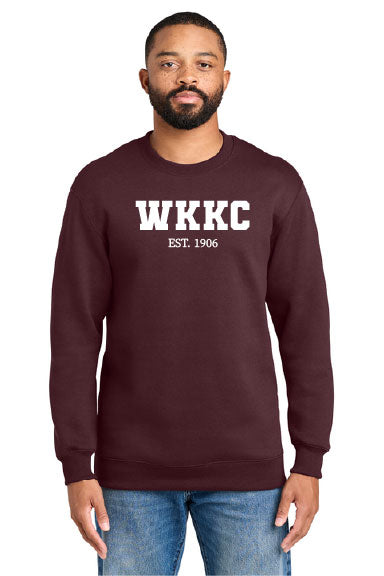 Port & Co® Foundation Fleece Pullover Crewneck Sweatshirt-PRINTED WKKC CREW