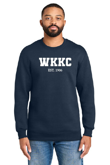 Port & Co® Foundation Fleece Pullover Crewneck Sweatshirt-PRINTED WKKC CREW