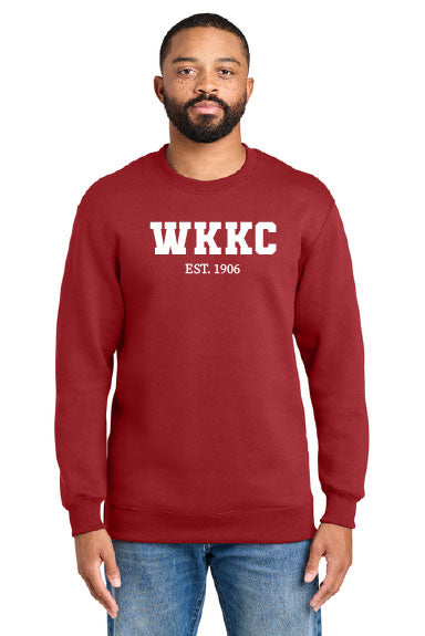 Port & Co® Foundation Fleece Pullover Crewneck Sweatshirt-PRINTED WKKC CREW