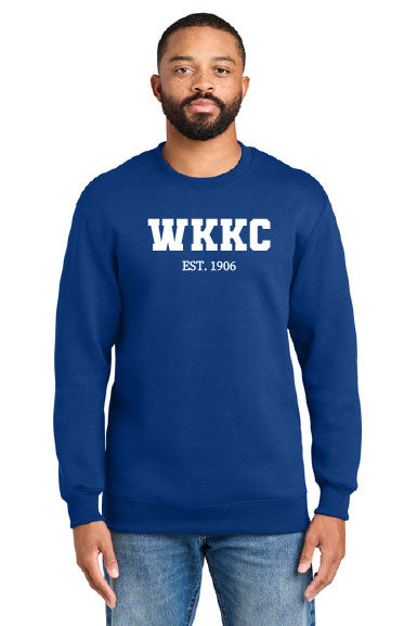 Port & Co® Foundation Fleece Pullover Crewneck Sweatshirt-PRINTED WKKC CREW